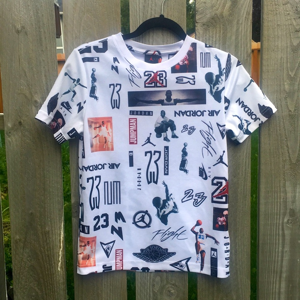 Jordan White and Black Graphic Tee - Short Sleeve